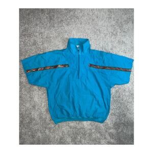Vintage Bocoo turquoise colorblock windbreaker jacket